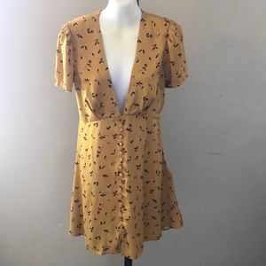 Yellow dress with flowers